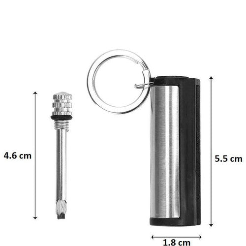 Waterproof & Windproof Stainless Steel Fire Starter Keychain