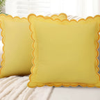 Wave-Edge Pure Cotton Cushion Cover (18x18)