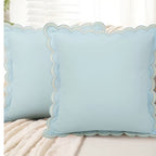 Wave-Edge Pure Cotton Cushion Cover (18x18)