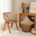 Wave-Edge Pure Cotton Cushion Cover (18x18)