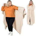 Wearable Blanket Hands Free Soft Flannel Travel Friendly