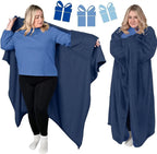 Wearable Blanket Hands Free Soft Flannel Travel Friendly