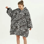 Wearable Blanket Hoodie Oversized Sherpa Lined Kangaroo Pocket