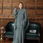 Wearable Blanket Oversized Plush Fleece Kangaroo Pocket