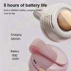 Wearable Clip Fan Bladeless 23-Hour USB Rechargeable