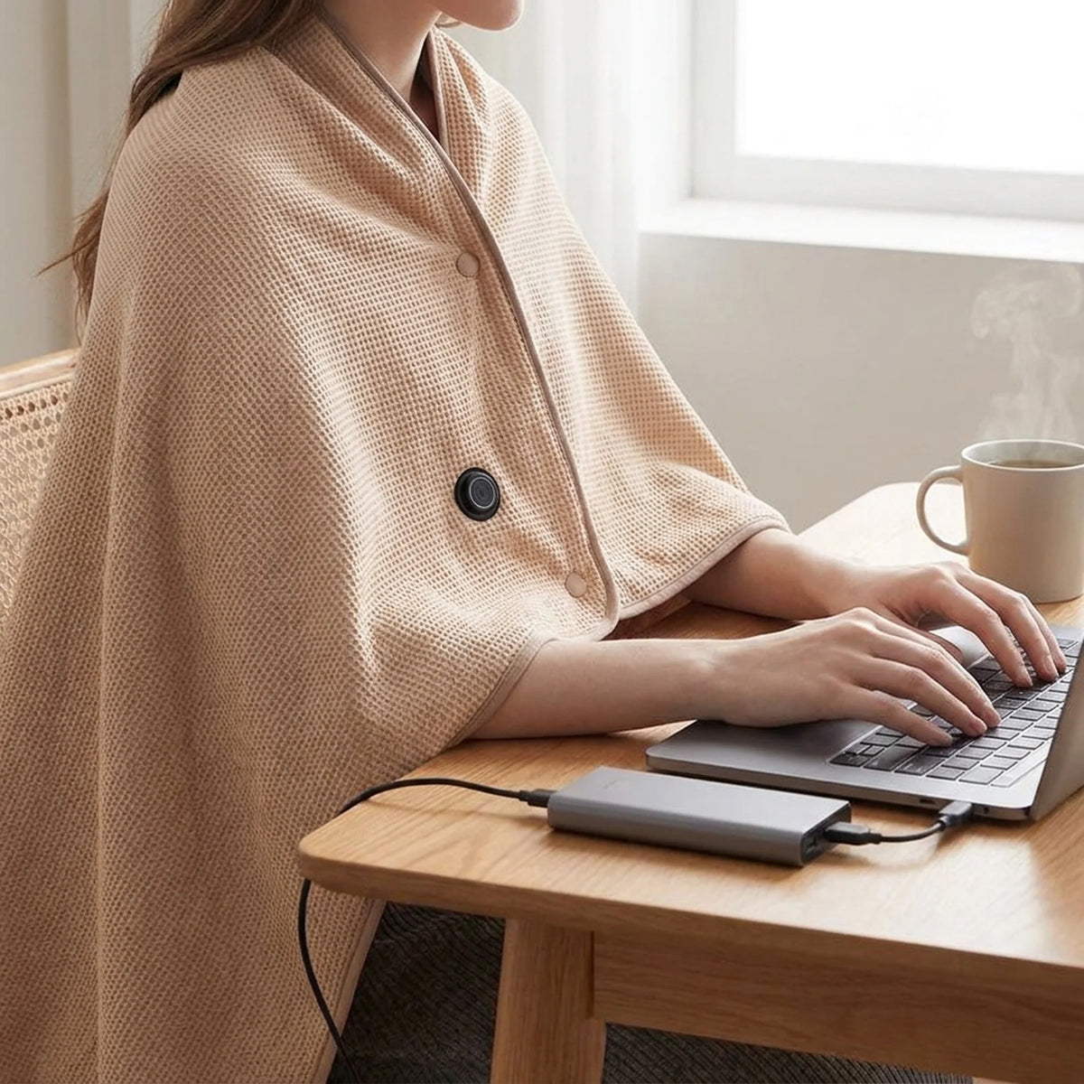 Wearable Heated Blanket USB Powered 3 Heat Levels Machine Washable
