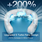 Wearable Neck Fan 360° Airflow Fast Cooling 8-Hour Battery