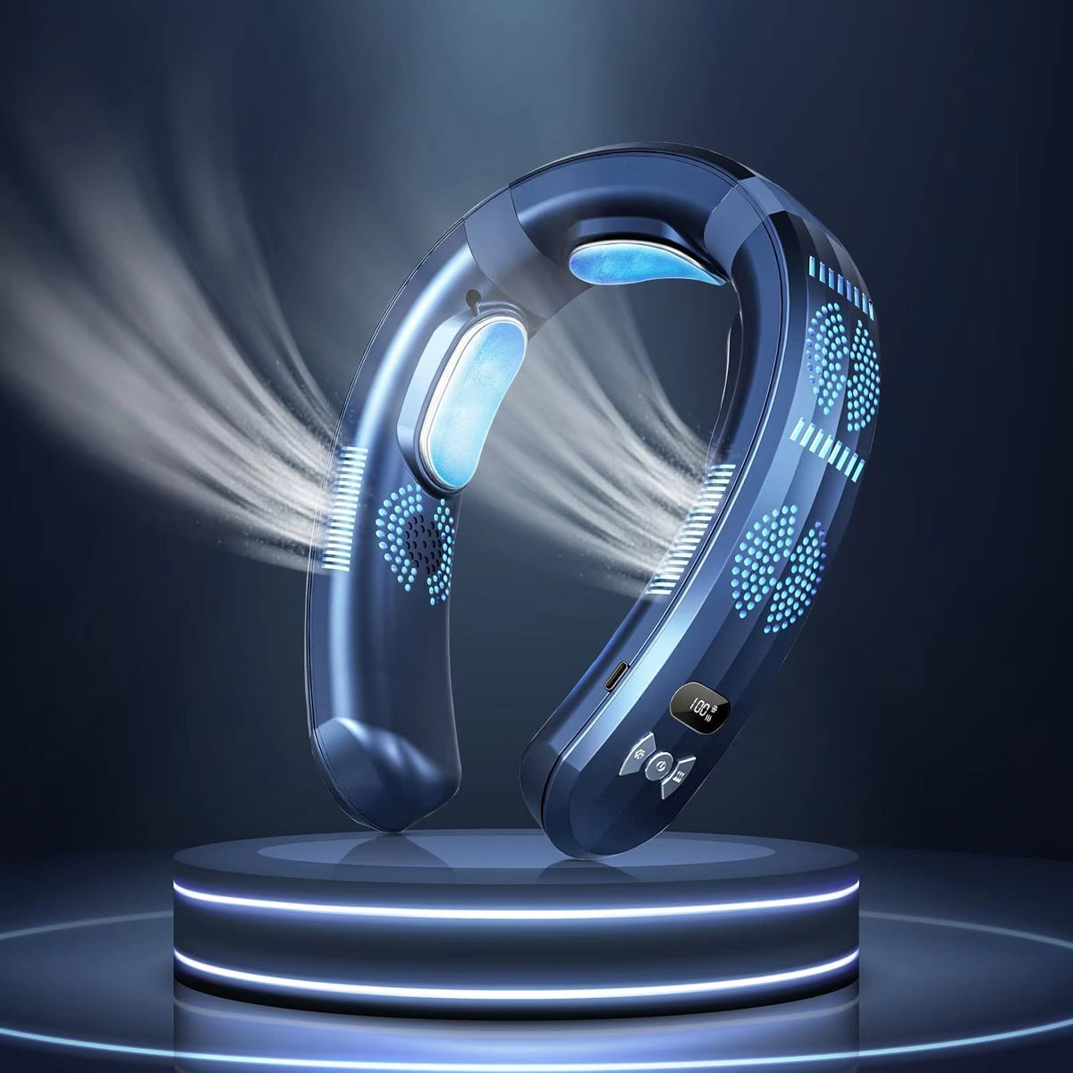 Wearable Neck Fan 360° Airflow Fast Cooling 8-Hour Battery
