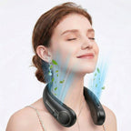 Wearable Neck Fan Bladeless Dual Brushless 360° Airflow 14-Hour