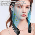 Wearable Neck Fan Bladeless Dual Brushless 360° Airflow 14-Hour