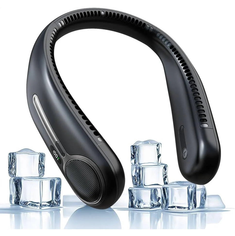 Wearable Neck Fan Bladeless Dual Brushless 360° Airflow 14-Hour