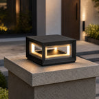 Weather-Resistant Stainless Steel LED Post Light (Solar & Hardwired)