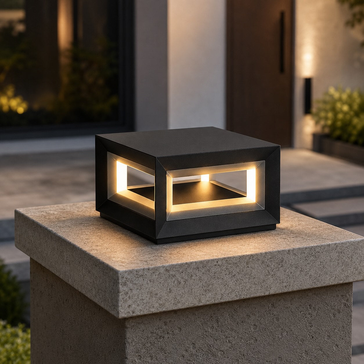 Weather-Resistant Stainless Steel LED Post Light (Solar & Hardwired)