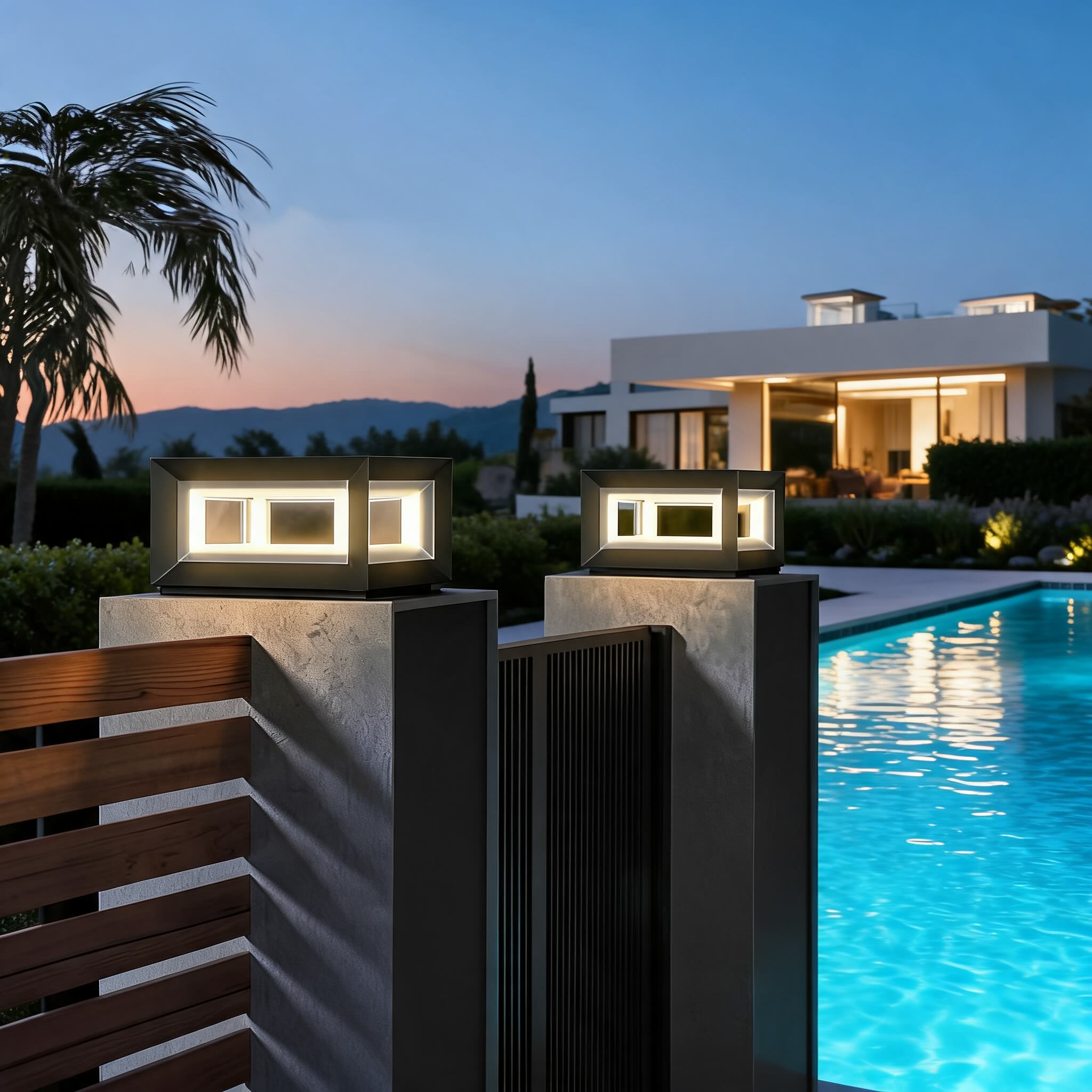 Weather-Resistant Stainless Steel LED Post Light (Solar & Hardwired)