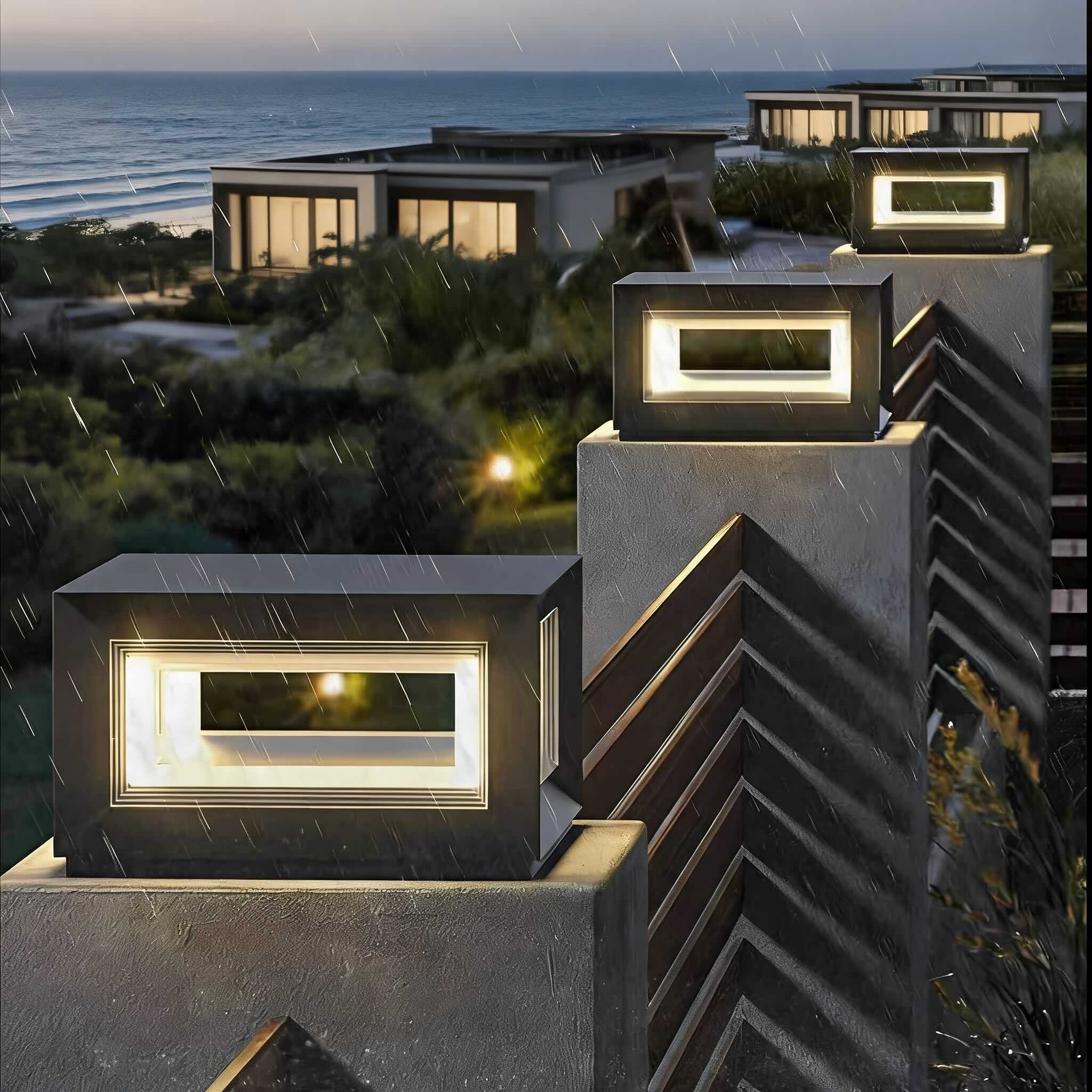 Weather-Resistant Stainless Steel LED Post Light (Solar & Hardwired)