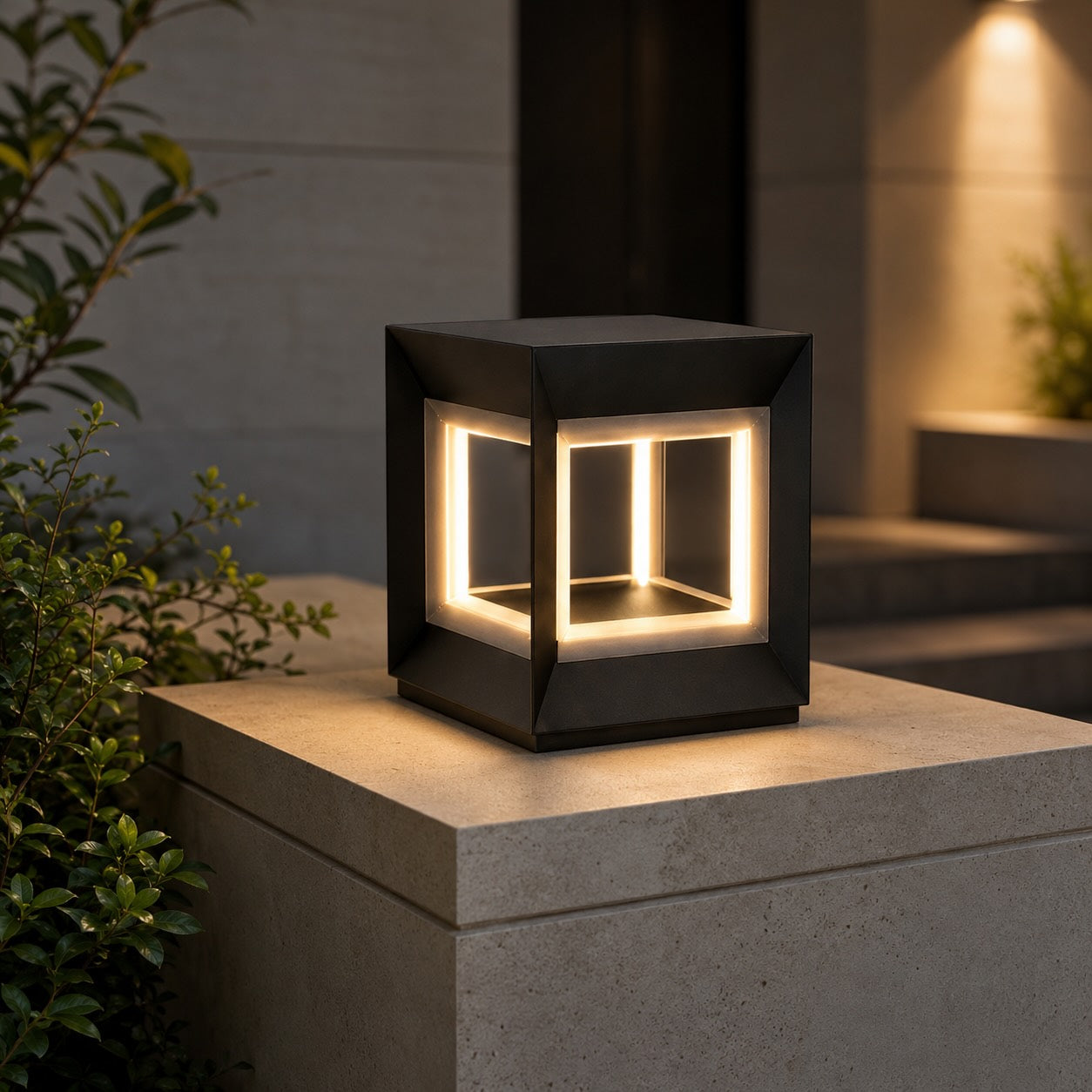 Weather-Resistant Stainless Steel LED Post Light (Solar & Hardwired)