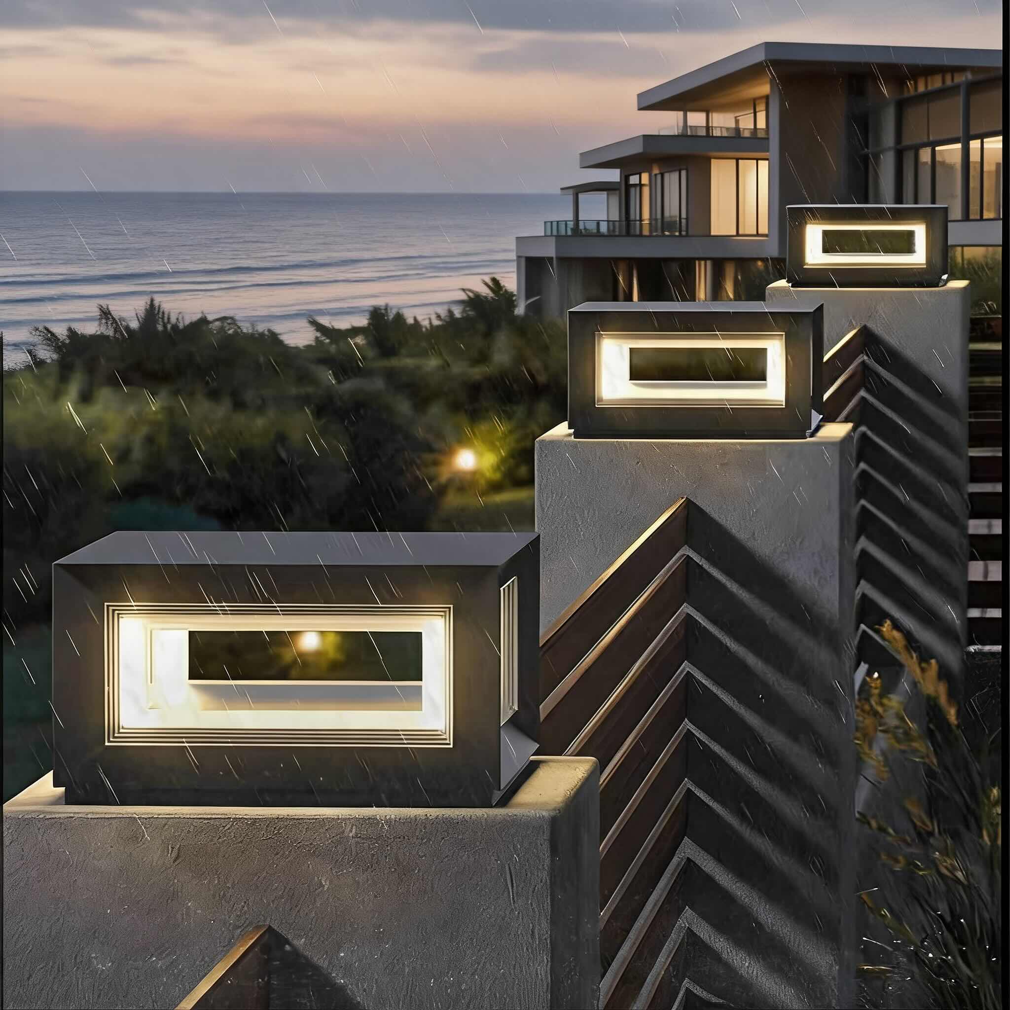 Weather-Resistant Stainless Steel LED Post Light (Solar & Hardwired)