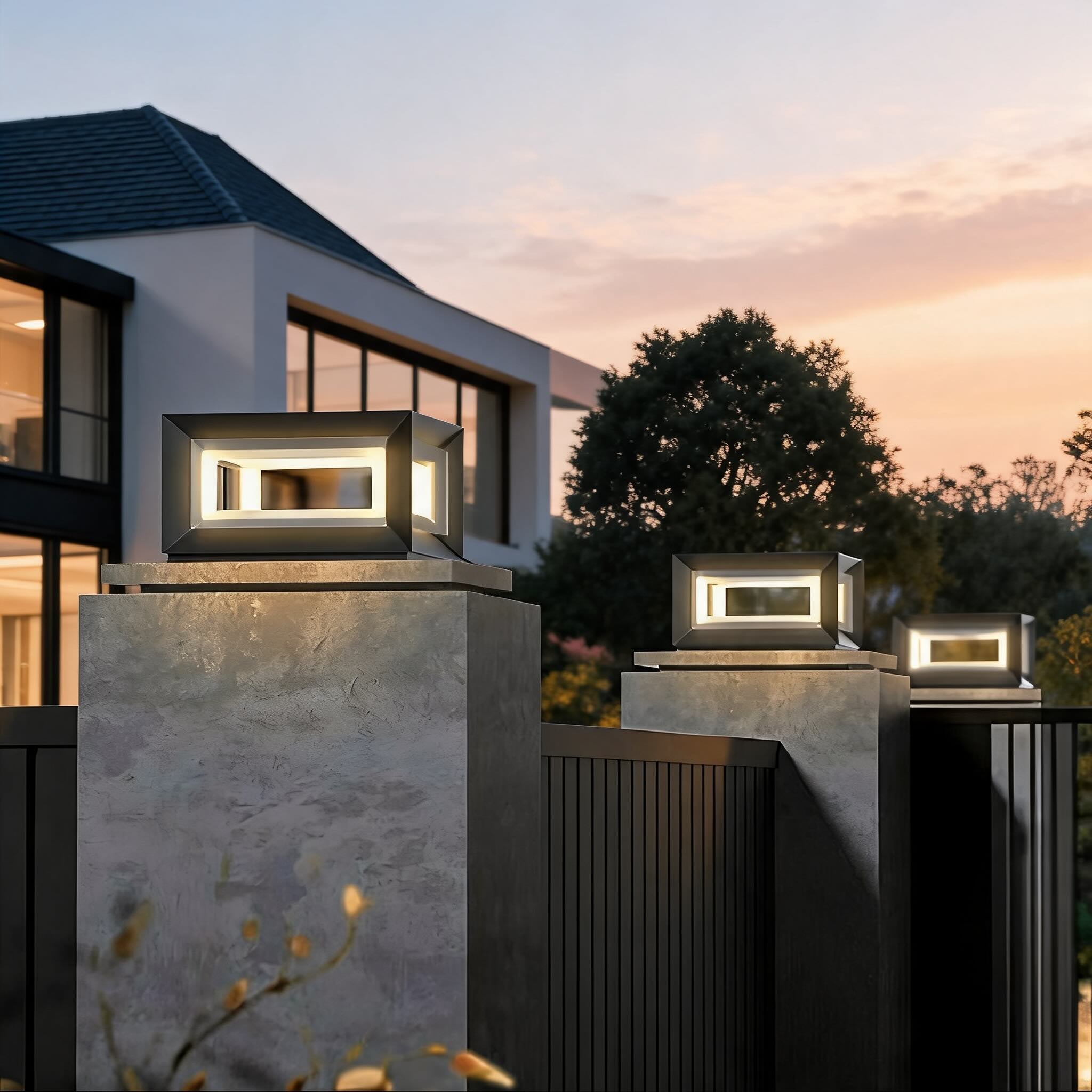 Weather-Resistant Stainless Steel LED Post Light (Solar & Hardwired)