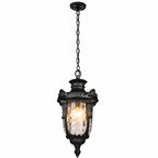 Weatherproof Adjustable Aluminum & Glass Outdoor Pendant Light