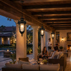 Weatherproof Adjustable Aluminum & Glass Outdoor Pendant Light