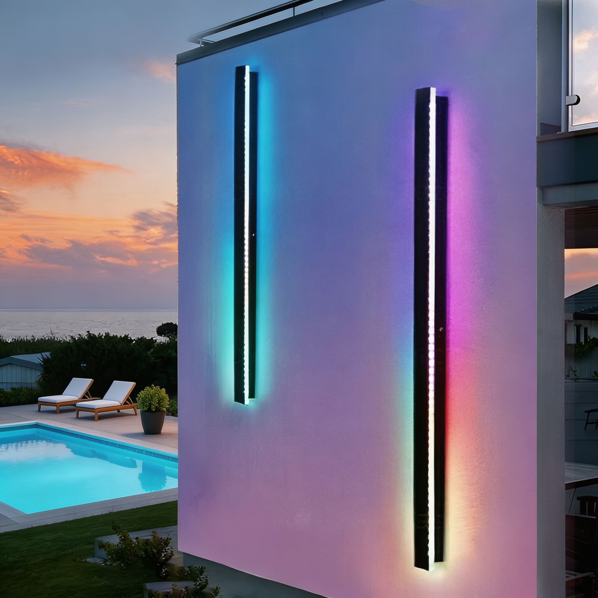 Weatherproof Adjustable Color Temperature & Dimmable Wall Light