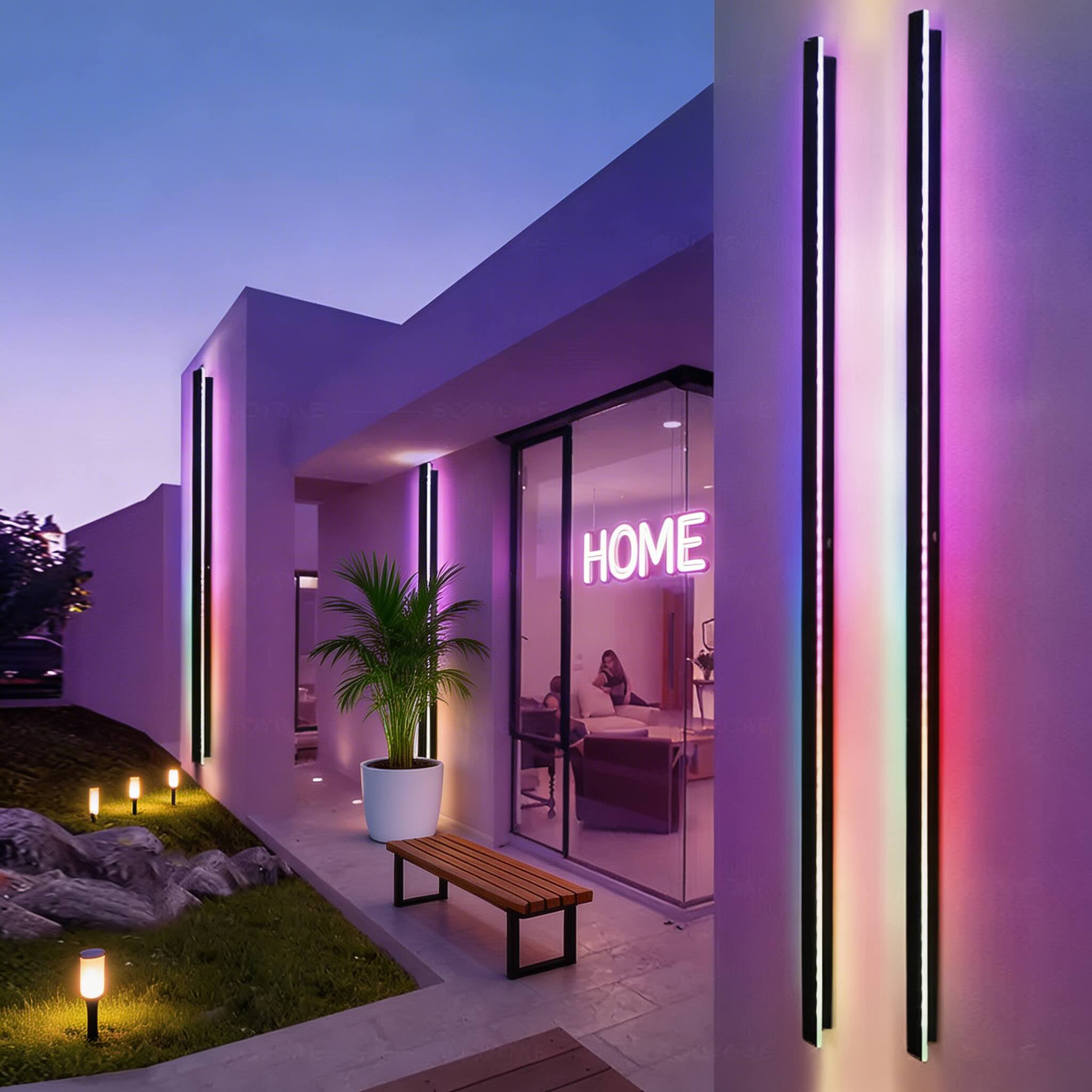 Weatherproof Adjustable Color Temperature & Dimmable Wall Light