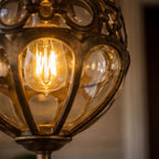 Weatherproof Aluminum Glass Globe Pendant Light (Adjustable Chain)