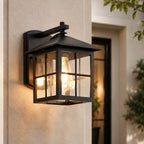 Weatherproof Aluminum & Glass Outdoor Wall Sconce (IP65)