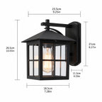 Weatherproof Aluminum & Glass Outdoor Wall Sconce (IP65)