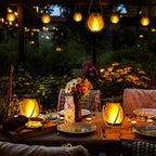 Weatherproof Dancing Flame Solar & USB Outdoor Lantern