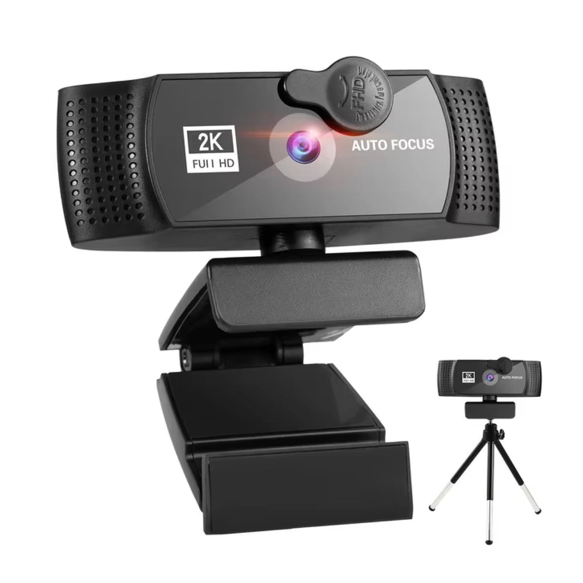 Webcam 4K Ultra-HD 120° Wide-Angle Dual Noise-Reducing Microphones