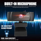 Webcam 4K Ultra-HD 120° Wide-Angle Dual Noise-Reducing Microphones