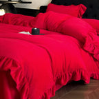 Wedding Bedding Set Milk Fiber Woven Fade-Resistant 4 Piece