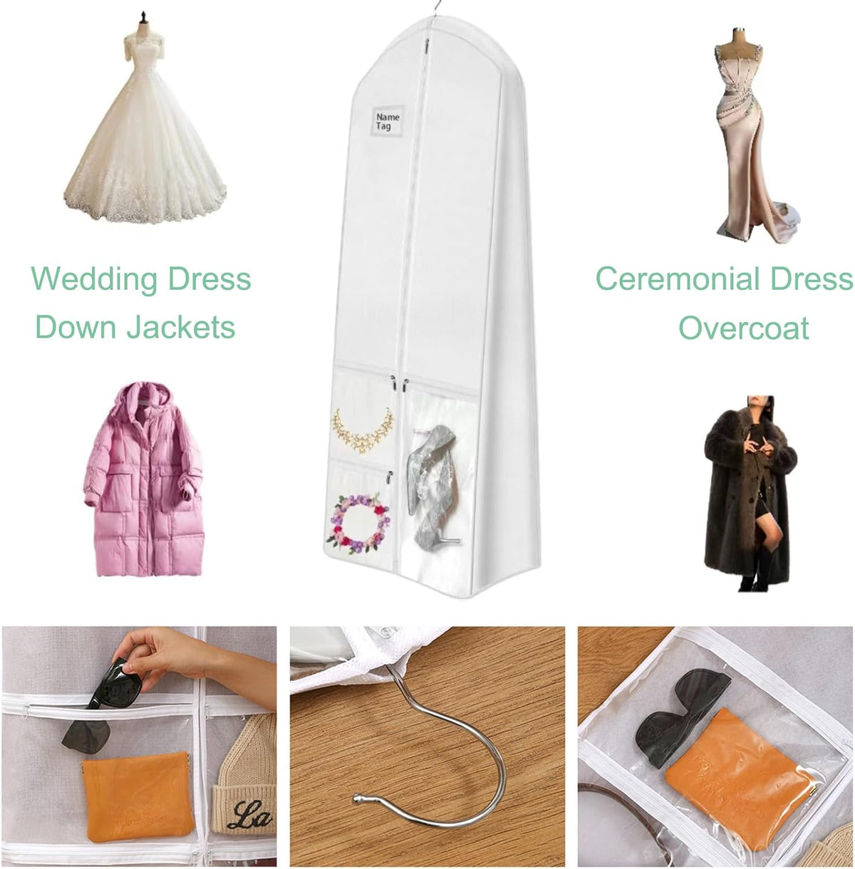 Wedding Dress Bag Extra-Large Water-Resistant Reinforced Zipper