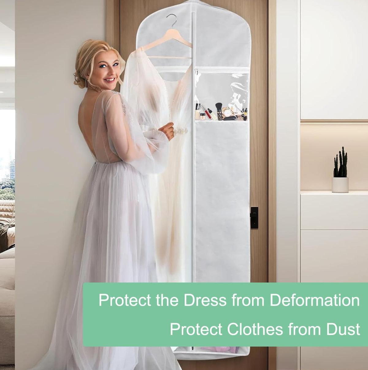 Wedding Dress Bag Extra-Large Water-Resistant Reinforced Zipper