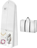 Wedding Dress Storage Bag Extra-Large Water-Resistant 3 Clear Pockets