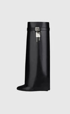Wedge Boots Slip-On Hidden 3.5-Inch Vegan Leather