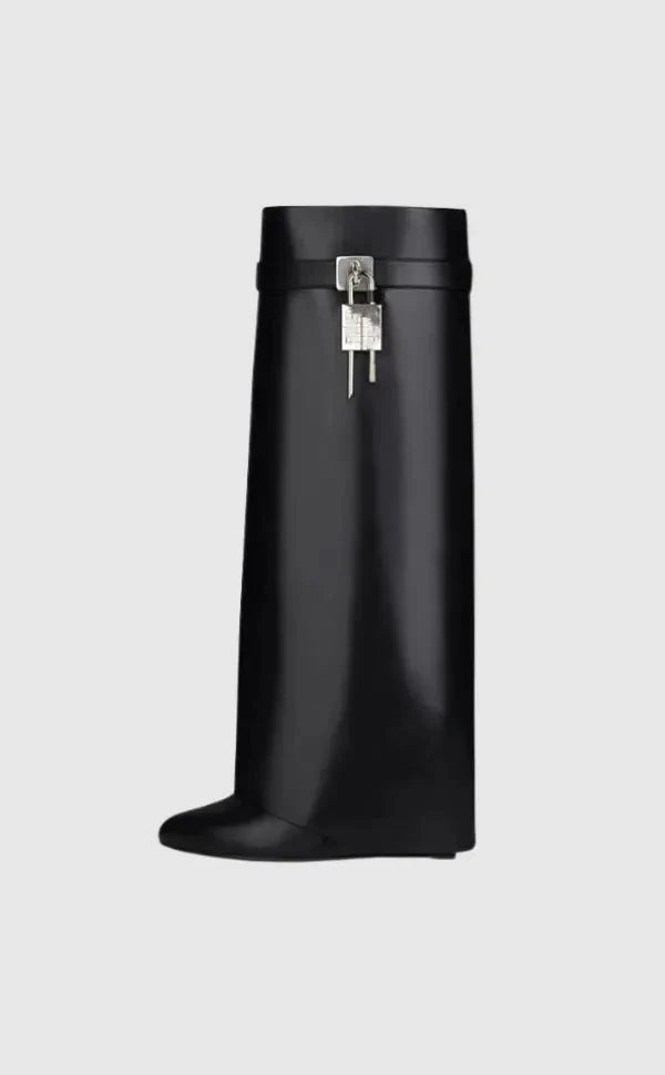 Wedge Boots Slip-On Hidden 3.5-Inch Vegan Leather