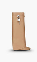 Wedge Boots Slip-On Hidden 3.5-Inch Vegan Leather