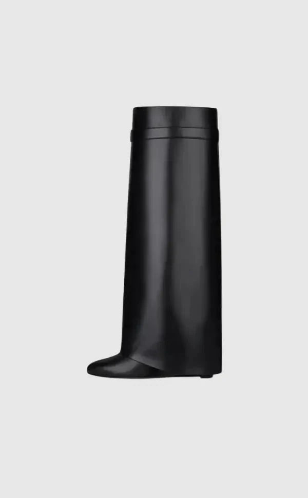 Wedge Boots Slip-On Hidden 3.5-Inch Vegan Leather