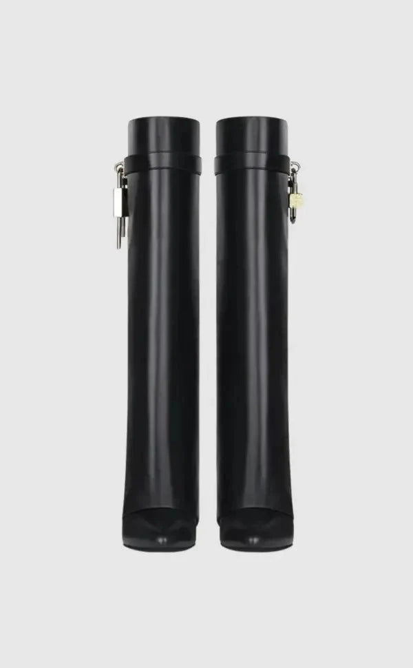 Wedge Boots Slip-On Hidden 3.5-Inch Vegan Leather