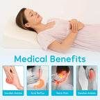 Wedge Pillow Ergonomic Firm Support Back & Neck Relief