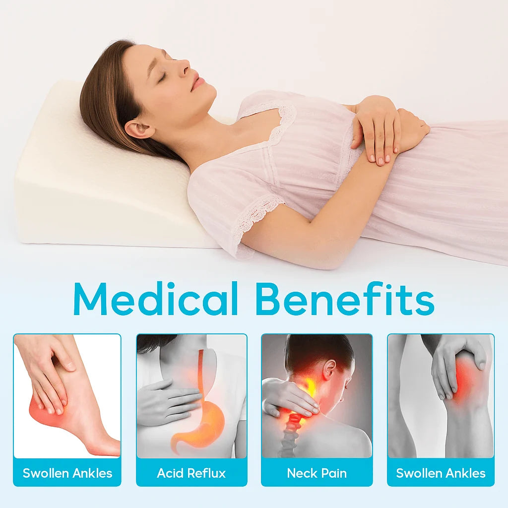 Wedge Pillow Ergonomic Firm Support Back & Neck Relief