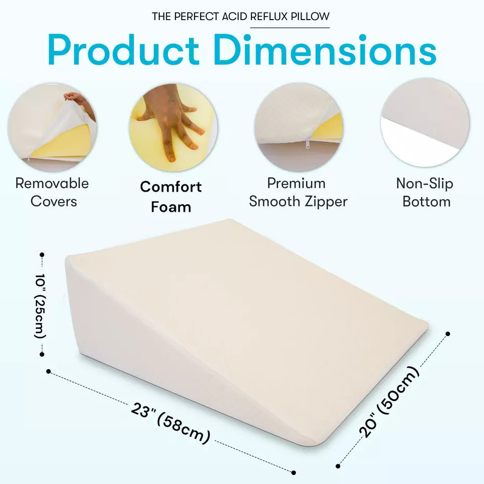 Wedge Pillow Ergonomic Firm Support Back & Neck Relief
