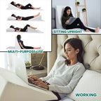 Wedge Pillow Ergonomic Firm Support Back & Neck Relief