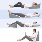 Wedge Pillow Ergonomic Triangular Memory Foam & Breathable Cover