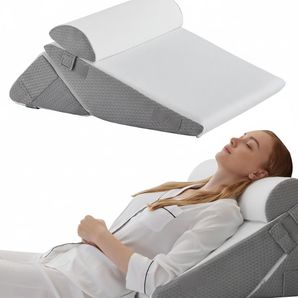 Wedge Pillow Memory Foam Adjustable Support Removable Cover