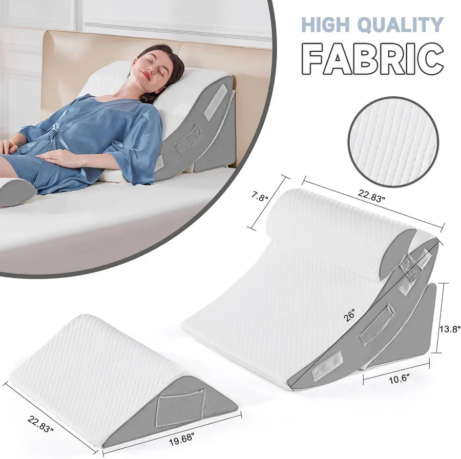 Wedge Pillow Set Memory Foam Modular Set of 4