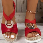 Wedge Sandals Breathable Slip-On Cushioned Insole & Arch Support