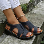 Wedge Sandals Supportive Adjustable Straps Traction Outsole